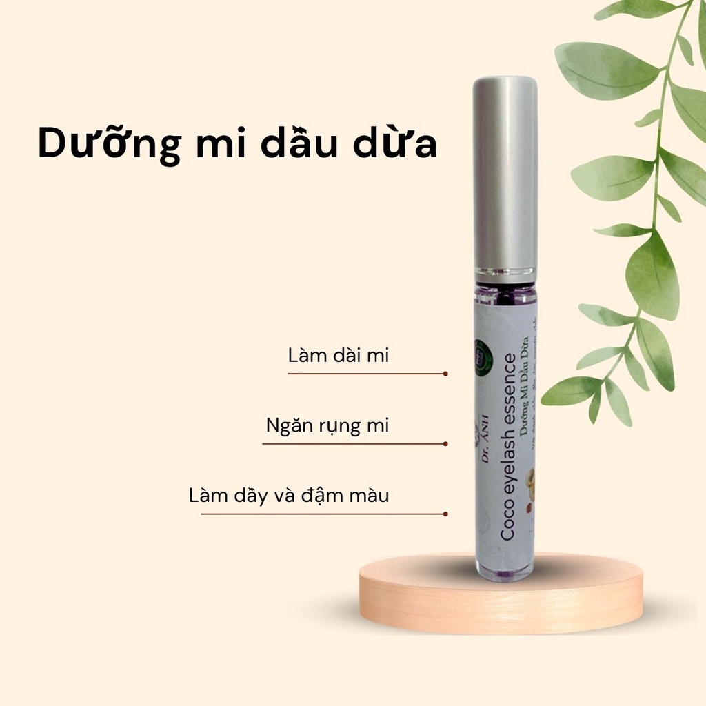 Dưỡng mi Dr Ánh dầu dừa giúp lông mi dài và dày