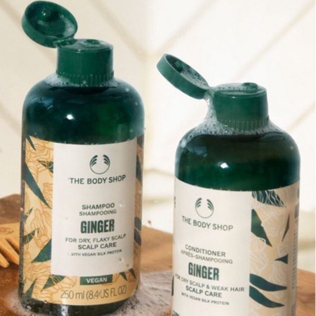 Dầu Gội, Xả Sạch Gàu Ginger Anti Dandruff Shampoo The Body Shop chiết xuất gừng tươi 250ML