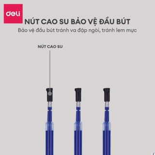 Ruột bút gel Deli 0.5mm dùng cho bút bi nước A575 lâu hết mực không gai khi viết mực trơn tru S206, S221
