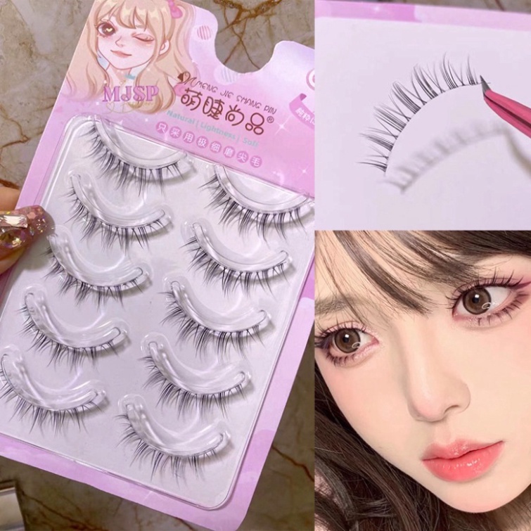 MengjieShangpin® lông mi Giả 3D Dài Và Dày ngẫu nhiên 5 Cặp/hộp