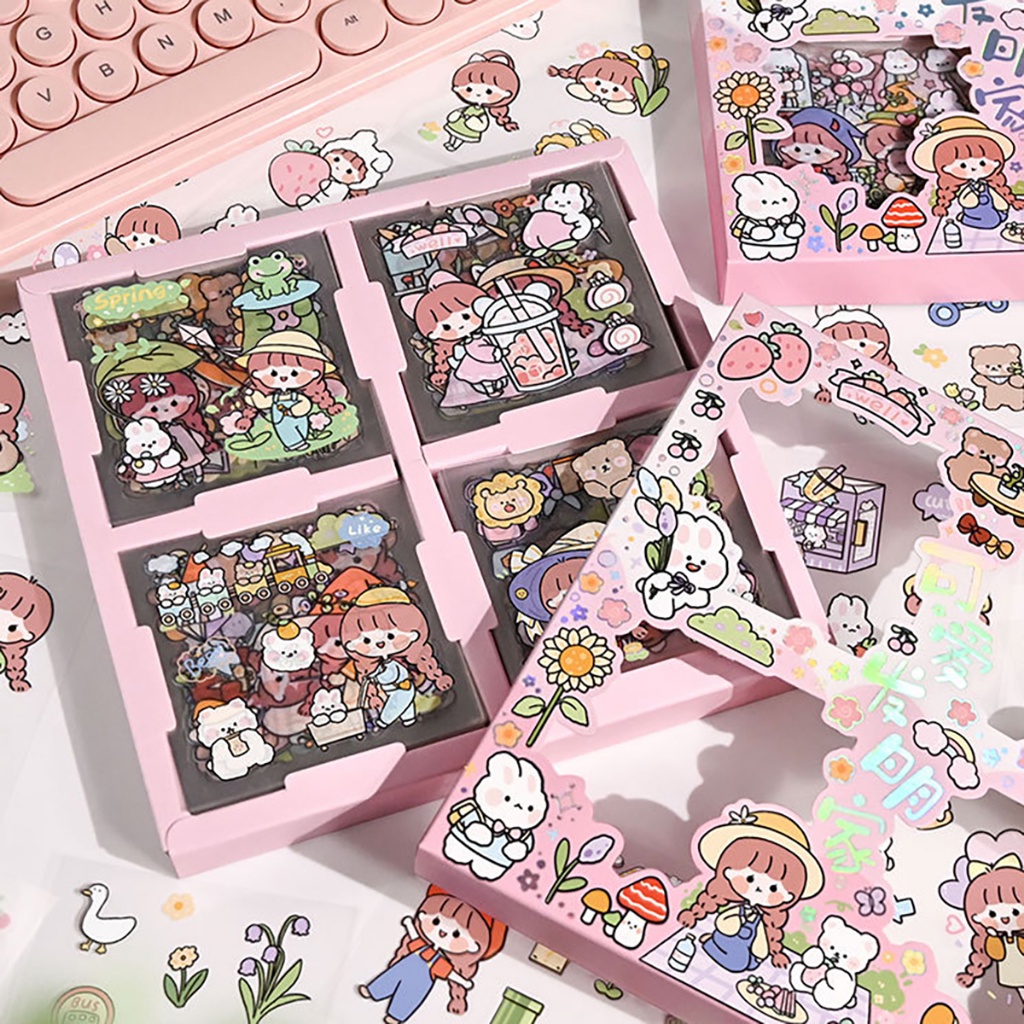 1 Miếng Sticker Dán Bình Nước Xinh Xắn, Miếng Dán Trang Trí Sách Vở, Tranh Ảnh Cho Bé