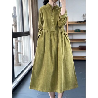 Bán Chạy Đầm Nhung Tay Dài Cổ Đứng Có Khóa Cài Phía Sau Khuyến Mãi Đuôi Cổ Điển Cho Nữ