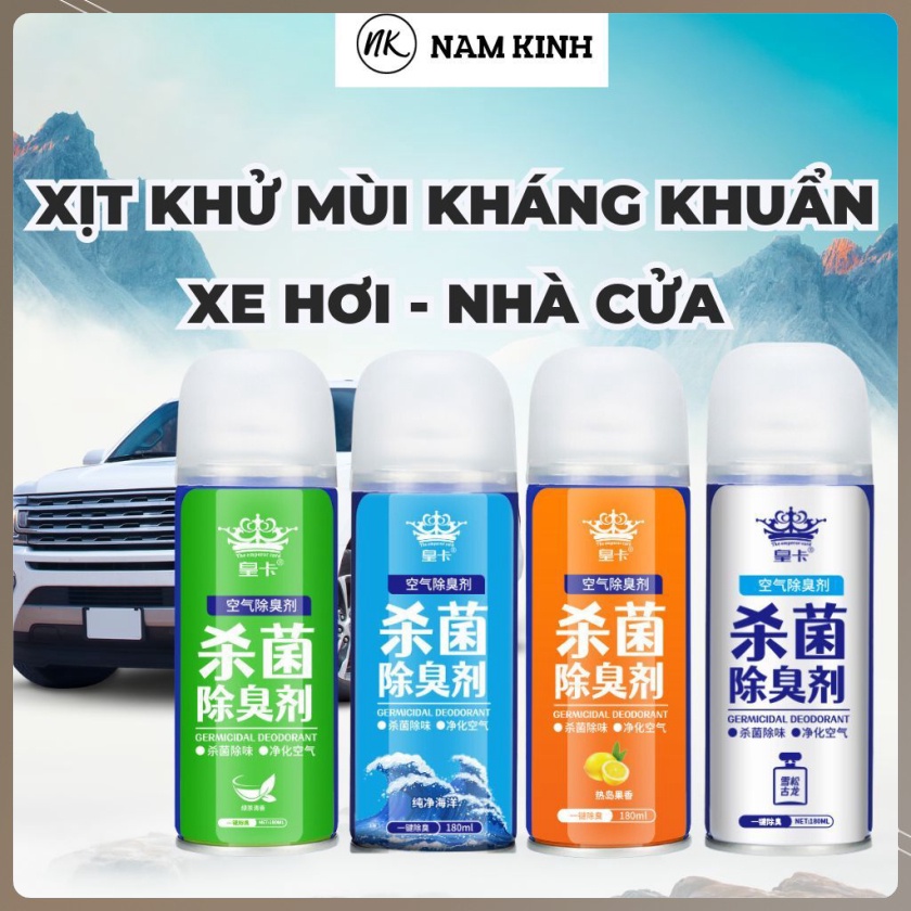 Chai Xịt Khử Mùi Ô Tô, Nhà Cửa Làm Sạch Không Khí, Diệt Khuẩn, Chống Nấm Mốc Nam Kinh Shop 4 Loại Mùi Hương 180ml | BigBuy360 - bigbuy360.vn