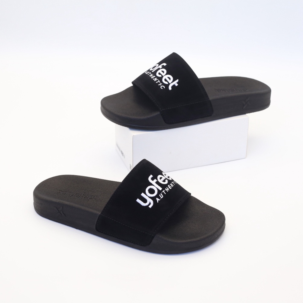 Dép quai ngang nam nữ quai nỉ Thêu thương hiệu XT YOFEET siêu đẹp- siêu êm