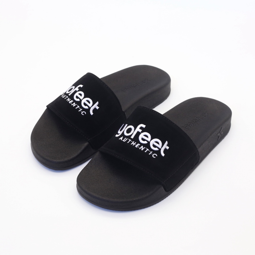 Dép quai ngang nam nữ quai nỉ Thêu thương hiệu XT YOFEET siêu đẹp- siêu êm