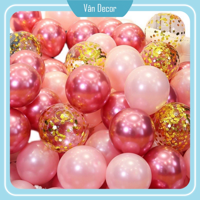 Set bóng mix màu crom, sequin trang trí sinh nhật, thôi nôi, đầy tháng, trang trí phòng cưới, lễ hội, tiệc rẻ đẹp
