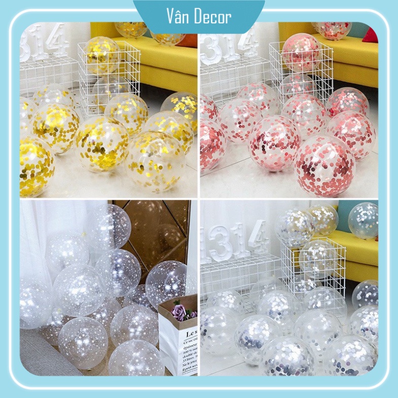 Set bóng mix màu crom, sequin trang trí sinh nhật, thôi nôi, đầy tháng, trang trí phòng cưới, lễ hội, tiệc rẻ đẹp