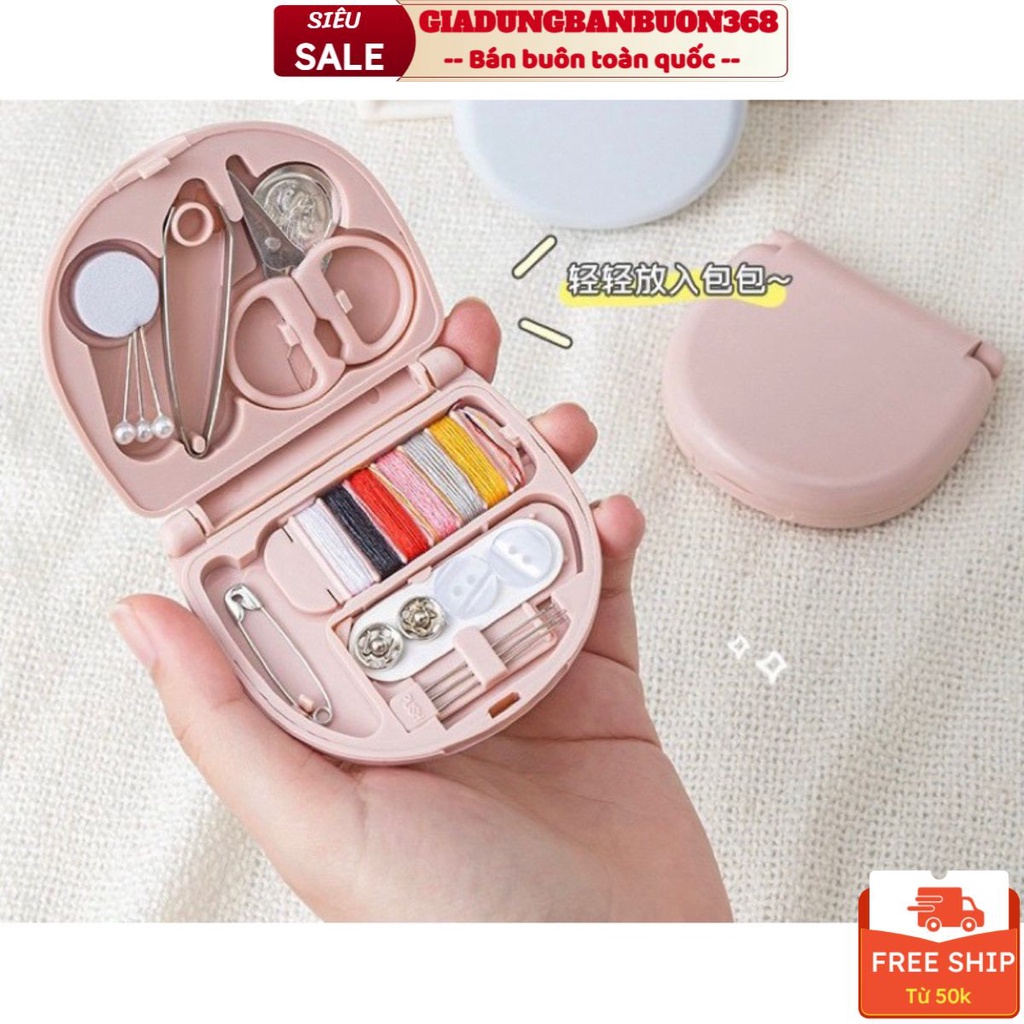 Hộp Kim Chỉ Đa Năng Gấp Gọn Hoạt Hình Syle Hàn Quốc - Bộ Dụng Cụ Kim Chỉ May Vá Mini Bỏ Túi Tuyển Sỉ - A.Bé