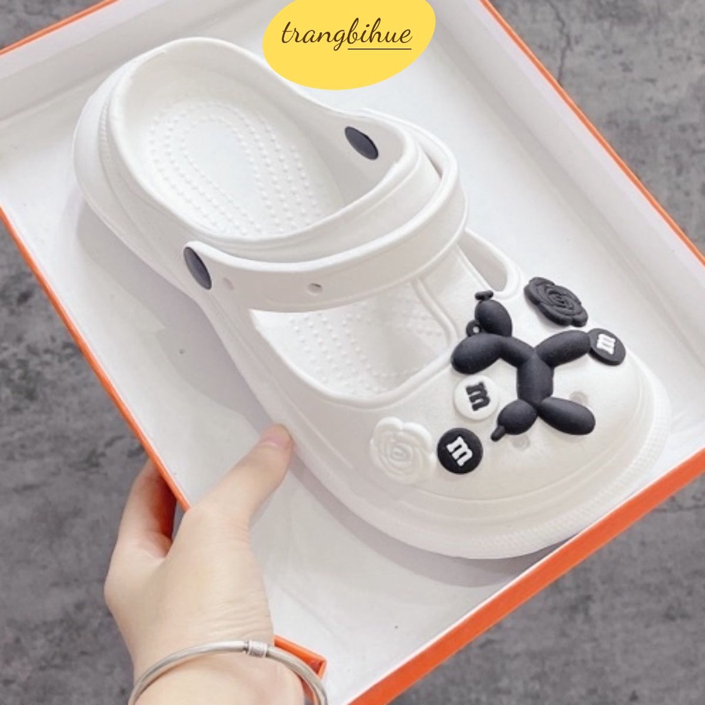 Dép cross Sandal Đế Dày Siêu Nhẹ, Tặng kèm bộ hình gắn Kaws 2D [ SỤC KHOÉT] TRANGBIHUE