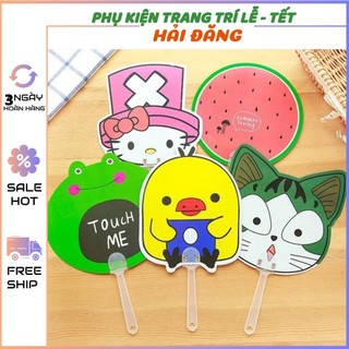 Quạt tròn cầm tay mini cute, quạt nhựa cầm tay cute đáng yêu