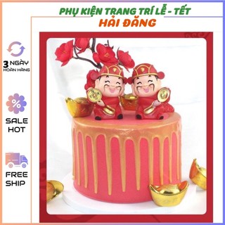 Ông Thần Tài (bằng nhựa) trang trí bánh sinh nhật, nhà cửa, tiểu cảnh, bàn làm việc, hoặc trang trí trên xe ô tô,..