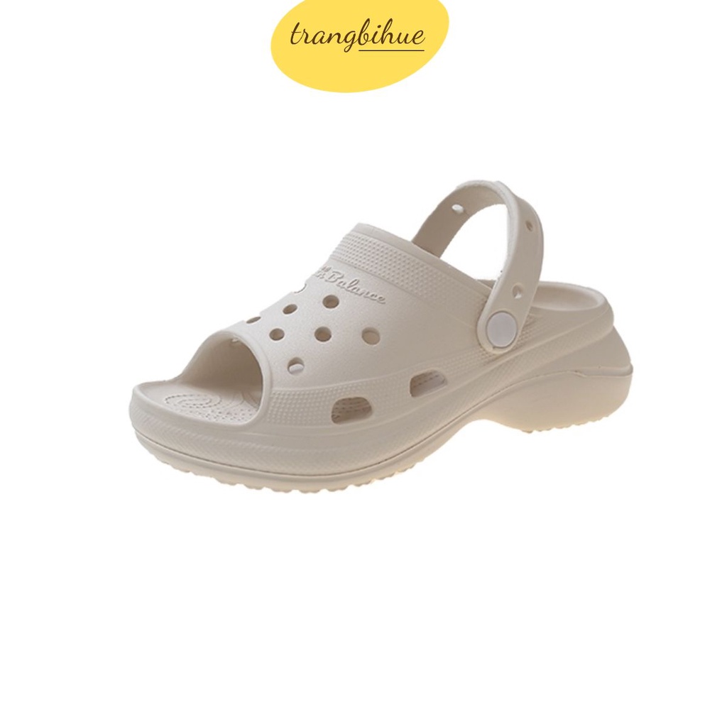 Dép Cross nữ Showbudo cao 4cm, Sục nữ độn đế chất liệu Eva chống thấm nước TRANGBIHUE