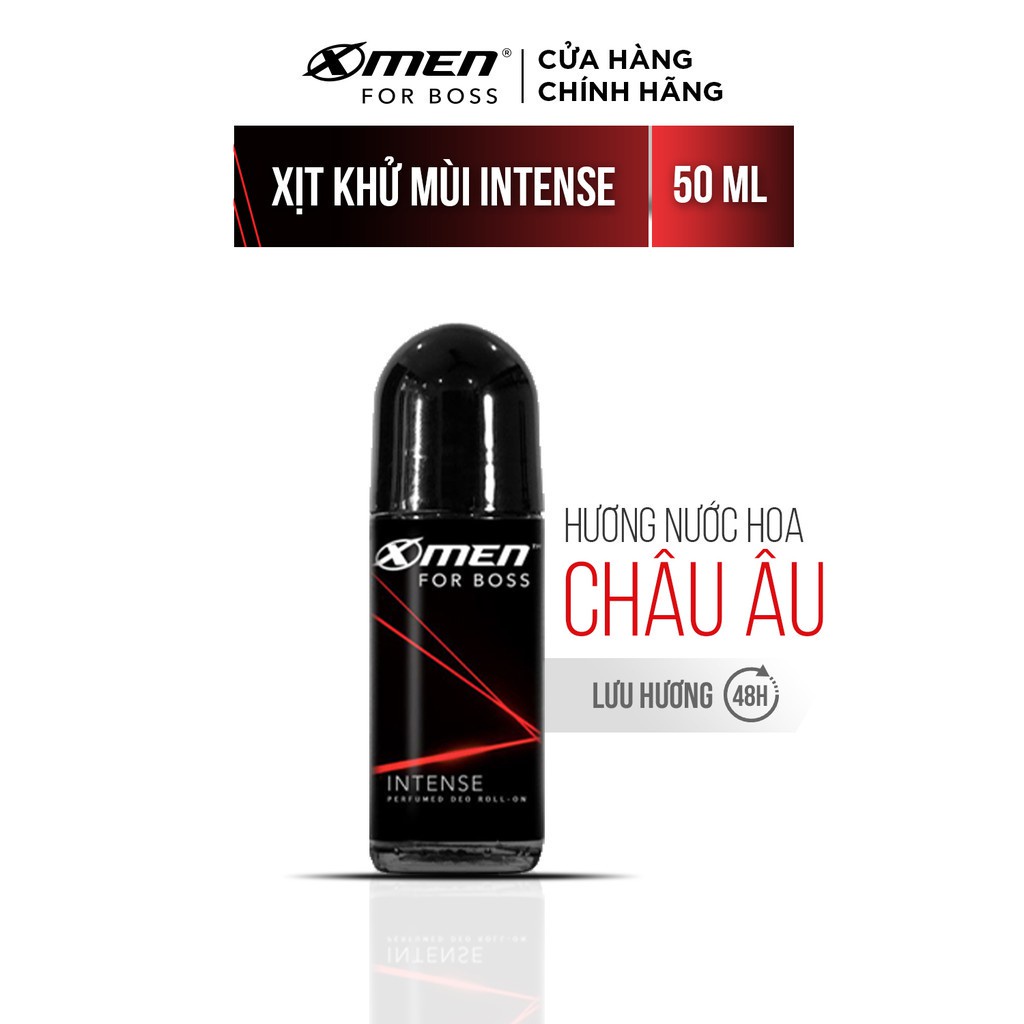 Lăn khử mùi X-Men For Boss Intense - Mùi hương trầm đầy nội lực 50ml