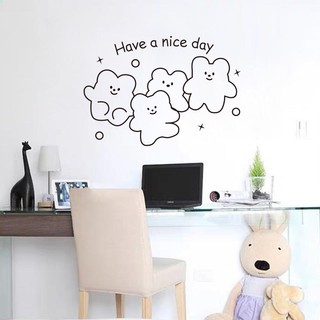 Dễ thương miếng dán trang trí cửa kính chống va chạm hình gấu hoạt hình đáng yêu