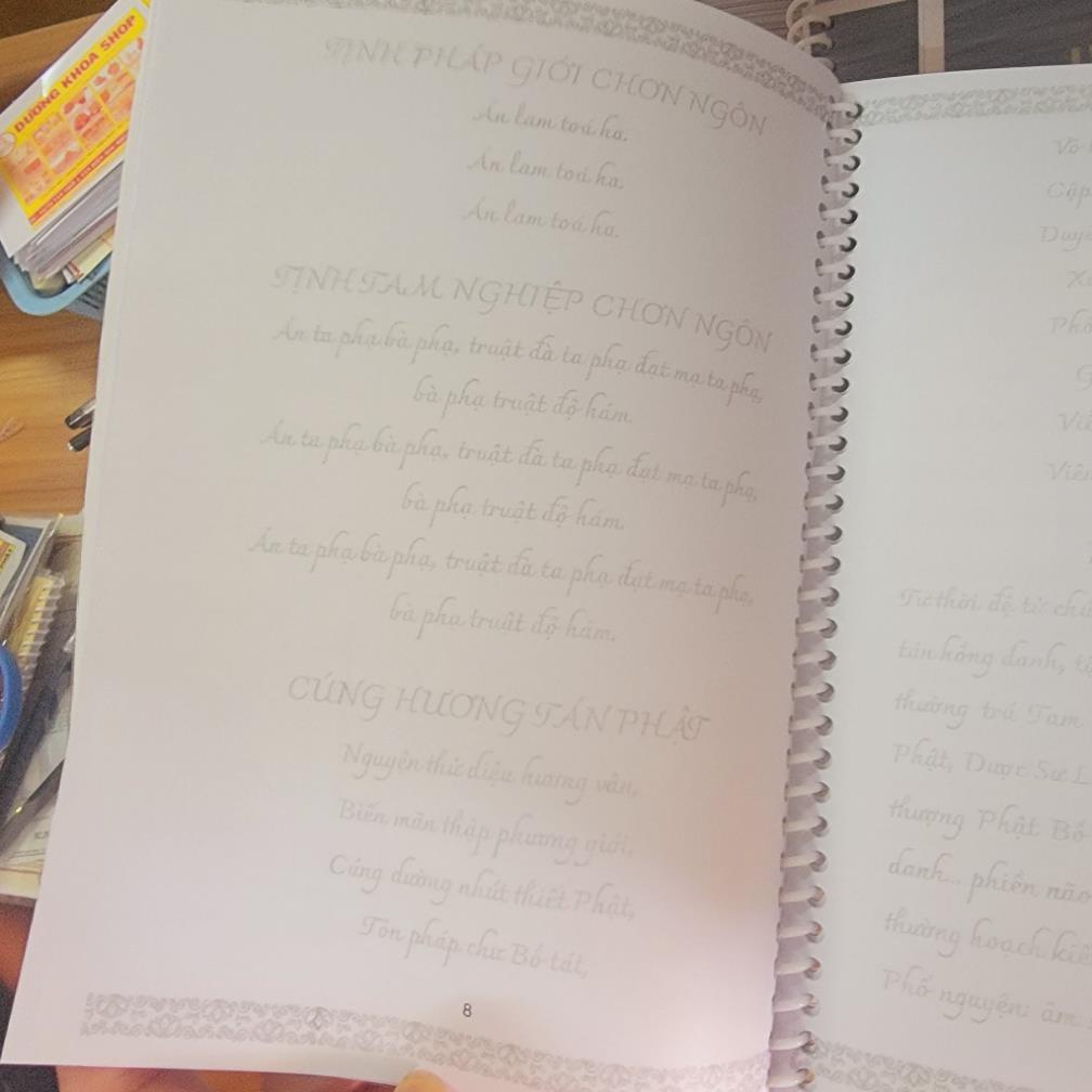 Tặng viết, Gieo duyen Vở chép kinh DƯỢC SƯ A5 gáy kim cho Phật tử chép