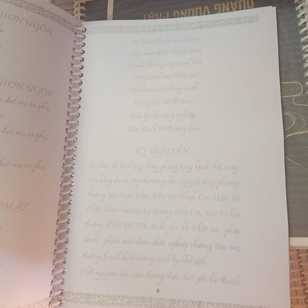 Tặng viết, Gieo duyen Vở chép kinh DƯỢC SƯ A5 gáy kim cho Phật tử chép