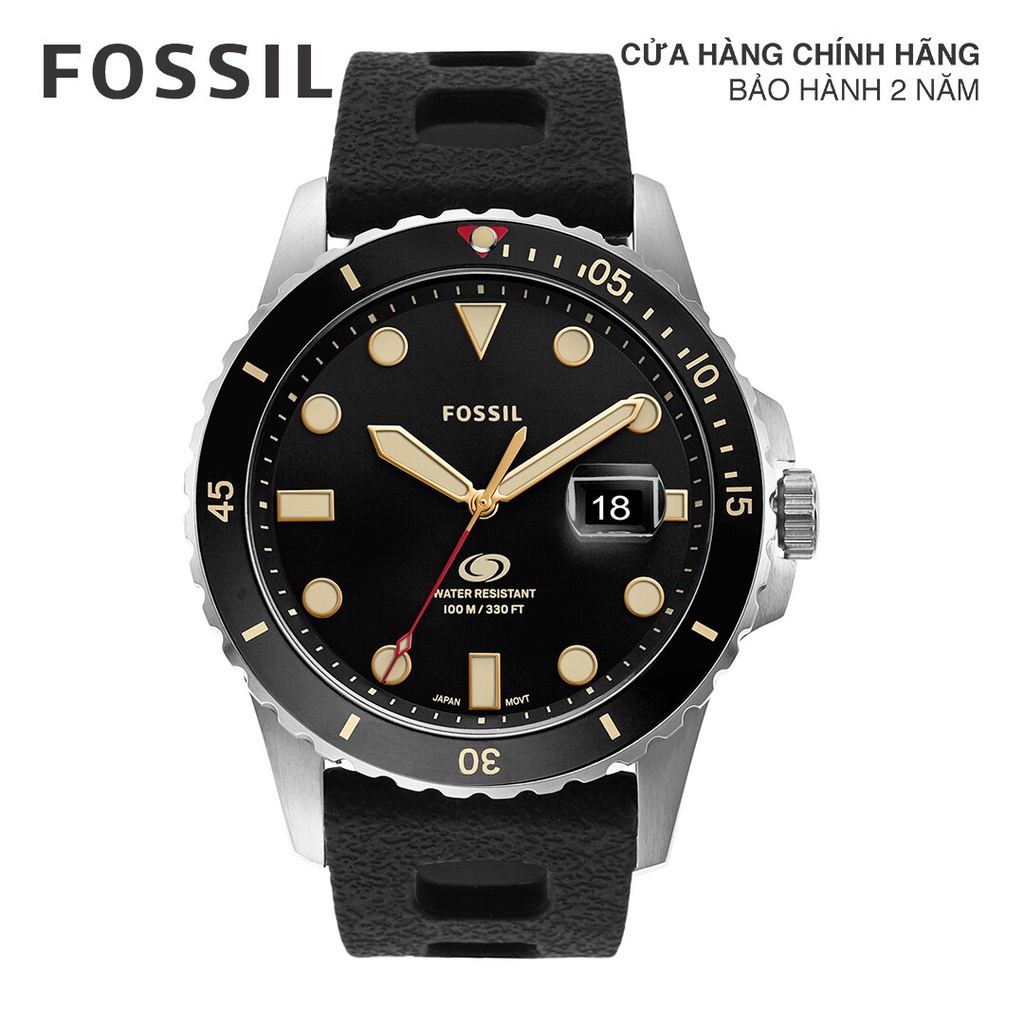 Đồng hồ nam Fossil BLUE FS5947 dây silicone - màu đen