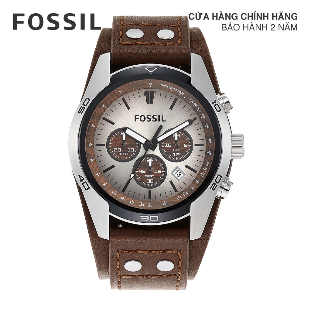 Đồng hồ nam Fossil COACHMAN CH2565 dây da - màu nâu