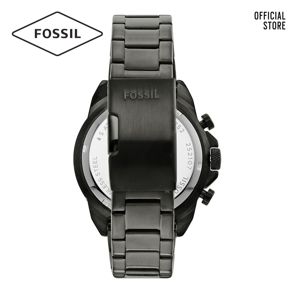 Đồng hồ nam Fossil 44MM BRONSON FS5852 dây thép không gỉ - màu khói