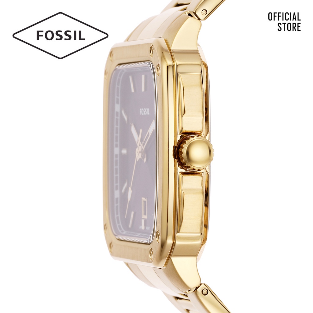 Đồng hồ nam Fossil Inscription FS5932 dây thép không gỉ - màu vàng