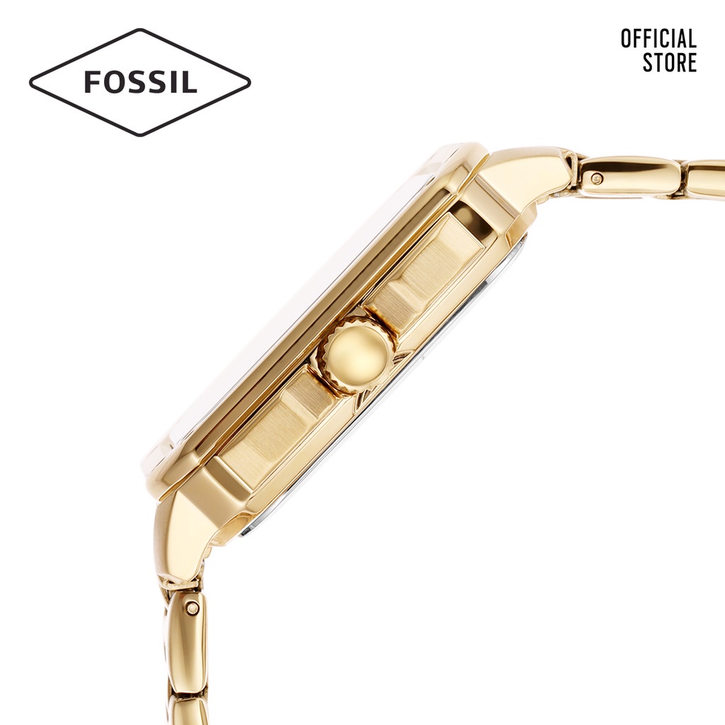 Đồng hồ nam Fossil Inscription FS5932 dây thép không gỉ - màu vàng