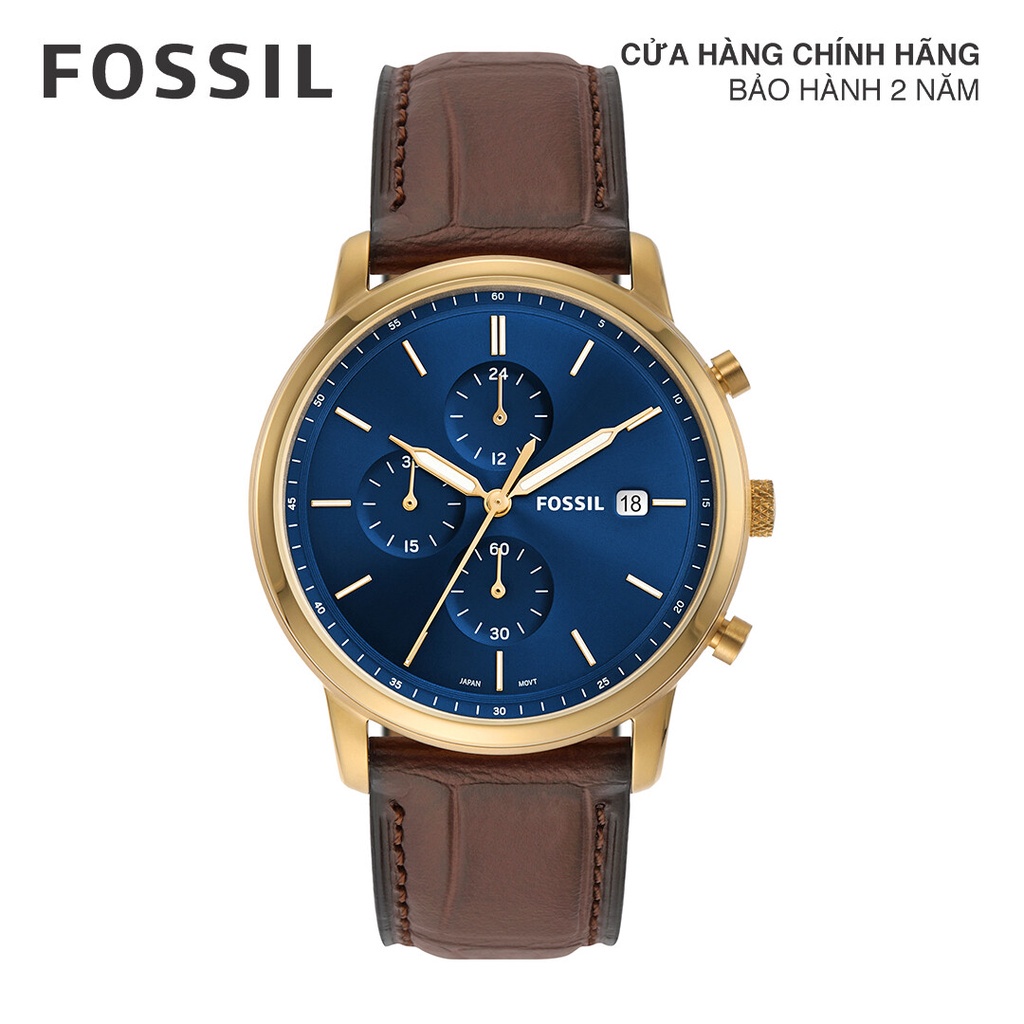 Đồng hồ nam Fossil MINIMALIST FS5942 dây da - màu nâu