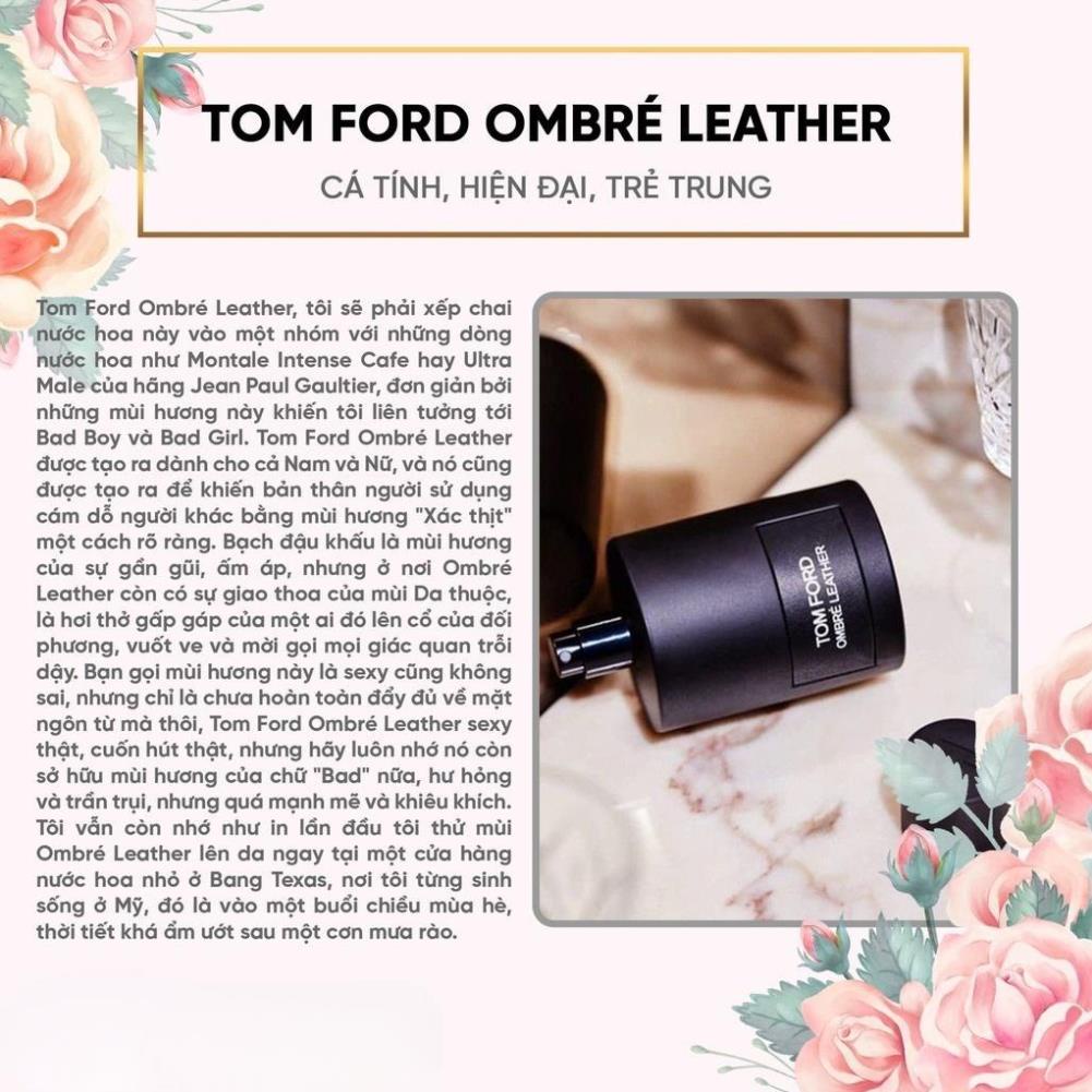 Nước hoa nam Nữ Tom Ford Ombre Leather EDP 100ml lưu hương lâu - Mùi hương cá tính, hiện đại, trẻ trung - qx