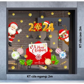 Decal trang trí noel 2024 cho quán buffet sumo