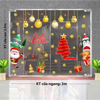 Decal trang trí noel 2024 cho sảnh căn hộ mini