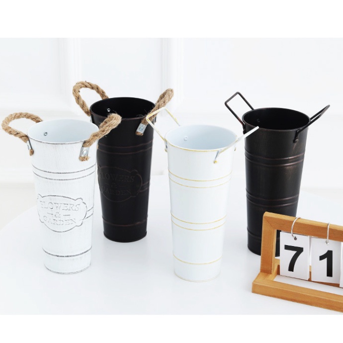 SIZE LỚN _ TỔNG HỢP MẪU BÌNH HOA SẮT / CHẬU XÔ CẮM HOA trang trí, bình cắm hoa vintage