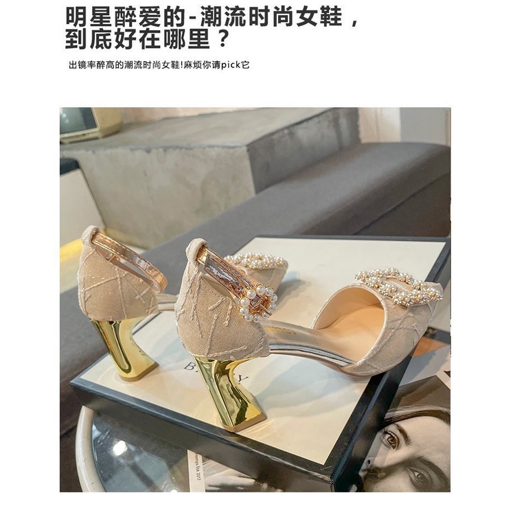 Sandal Cao Gót Mùa Hè 2023 Phong Cách Công Chúa Mới Cho Nữ