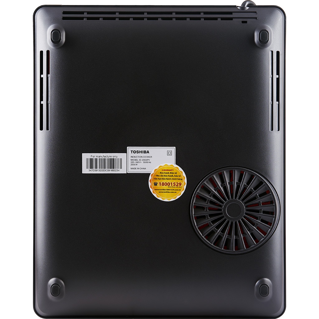 Bếp điện từ đơn Toshiba IC-20S3PV - Công suất 2000W - Thiết kế mỏng 45mm - Hàng chính hãng - Bảo hành 12 tháng