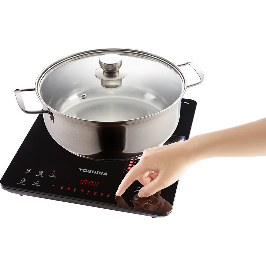 Bếp điện từ đơn Toshiba IC-20S3PV - Công suất 2000W - Thiết kế mỏng 45mm - Hàng chính hãng - Bảo hành 12 tháng