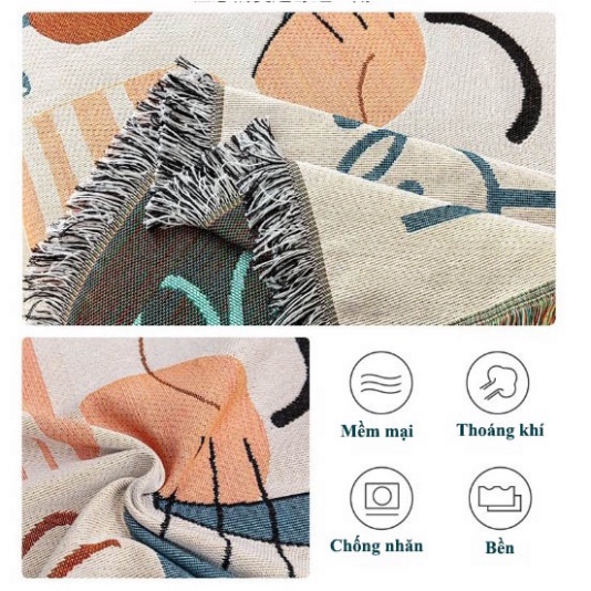 CHĂN THẢM PHỦ SOFA hoa văn thổ cẩm. khăn trải bàn bàn VINTAGE. thảm trải picnic, đi phượt