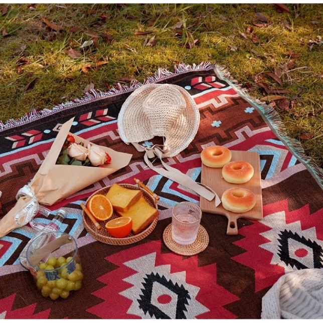 CHĂN THẢM PHỦ SOFA hoa văn thổ cẩm. khăn trải bàn bàn VINTAGE. thảm trải picnic, đi phượt