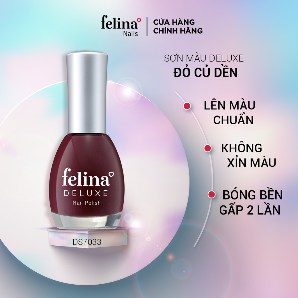 Sơn Móng Tay Felina Deluxe 16ml - Màu sắc thời thượng, độ bóng cao, cọ sơn linh loạt