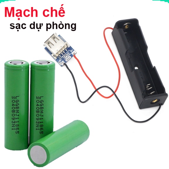 Mạch chế sạc pin dự phòng 5V 600mA mini có led báo trạng thái