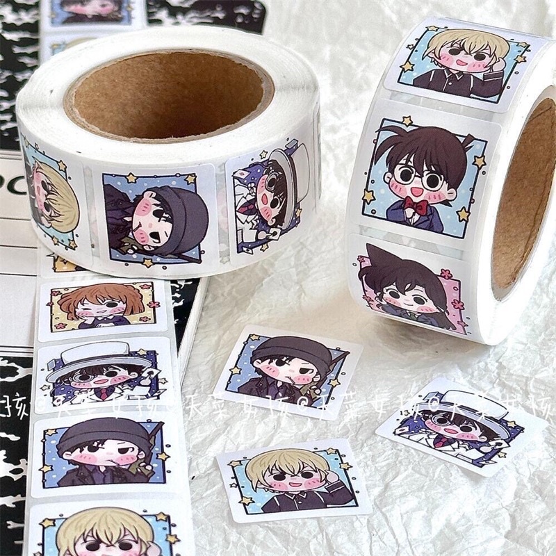 Sticker cuộn 500 hình dán chủ đề Anime One Piece/Naruto/Pokemon/Sakura Card Captor/Conan