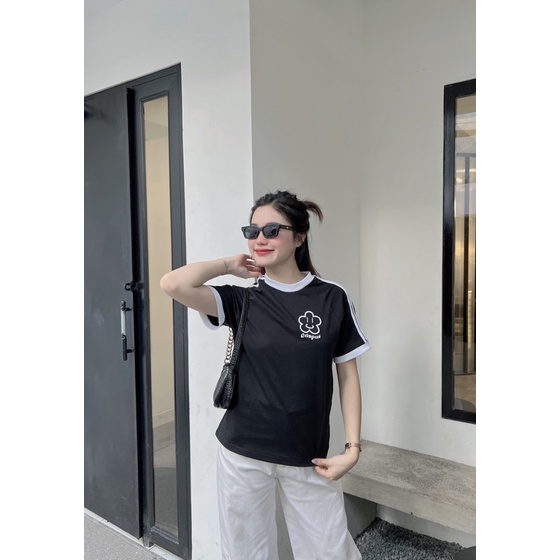 ÁO SMILEY FLOWER ĐEN