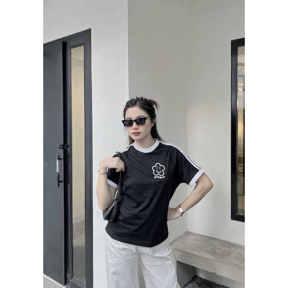 ÁO SMILEY FLOWER ĐEN