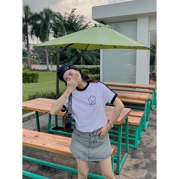 ÁO SMILEY FLOWER TRẮNG