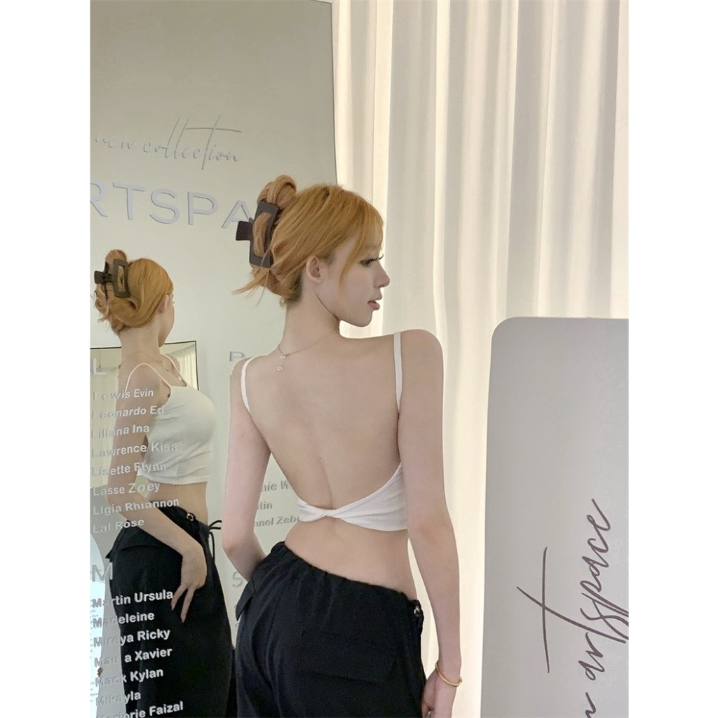 [CÓ MÚT] Áo Hai Dây Croptop Hotgirl Hở Lưng Có Đệm Mút Ngực BM Cách Điệu Siêu Xinh Chất Tăm Lạnh Dễ Chịu - RA162 | BigBuy360 - bigbuy360.vn