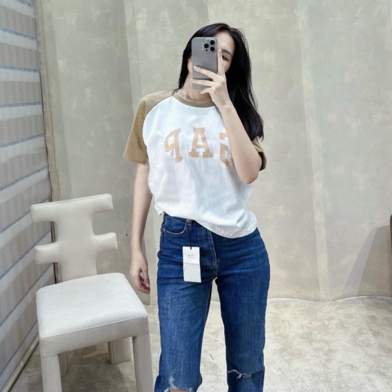 ÁO PHÔNG NỮ CỘC TAY CHỮ G.A.P 5 MÀU HOT