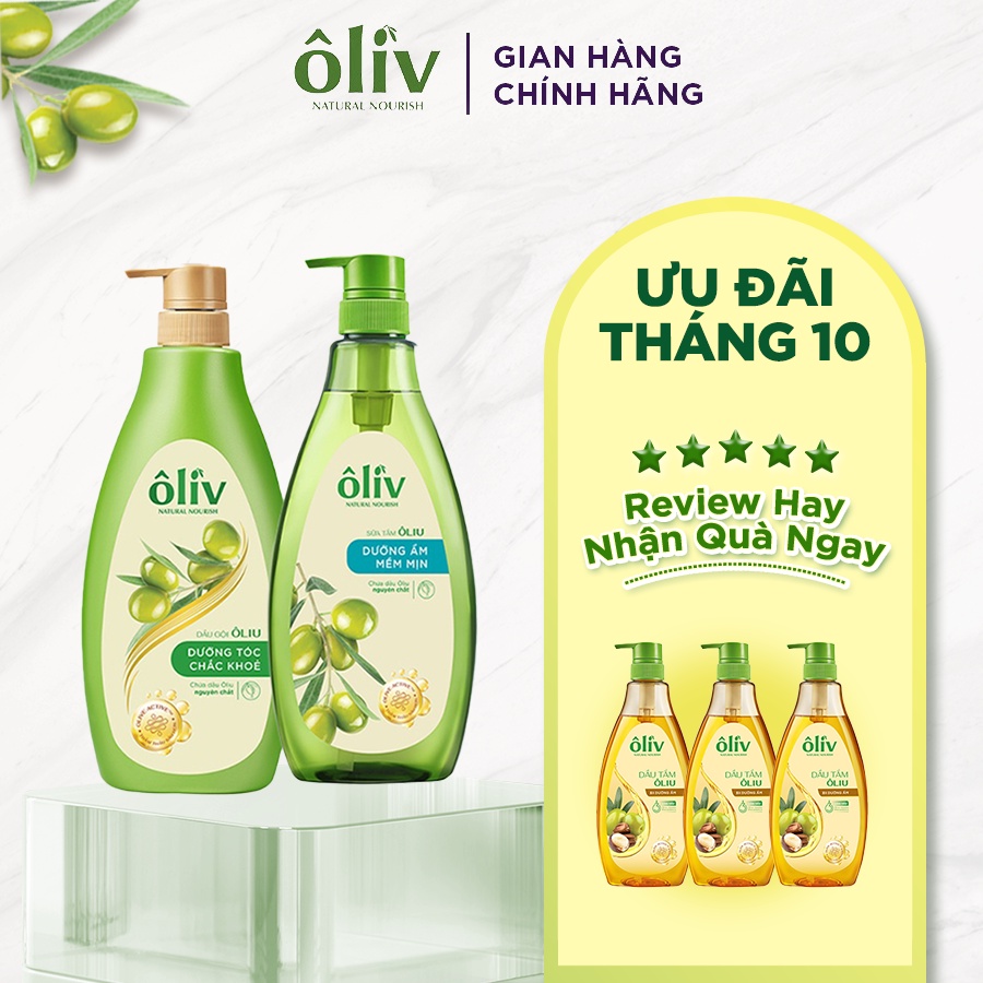 Combo Dầu Gội Ôliv Chắc Khỏe 650ML + Sữa Tắm Ôliv Mềm Mịn 250ML