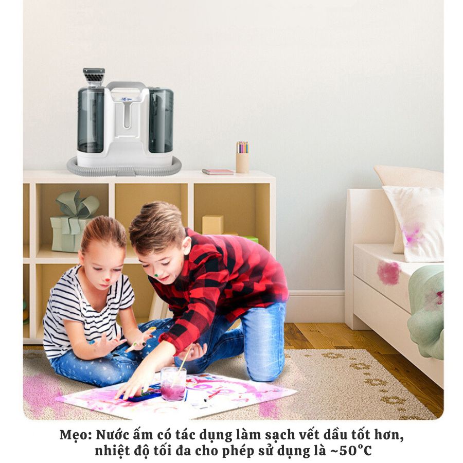 Máy giặt cầm tay đa năng sạch sâu từ bên trong, đánh bay các vết bẩn cứng đầu trên sofa, vải một cách dễ dàng