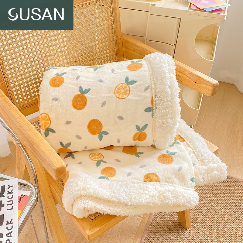 Chăn Nhung Lông Cừu Hai Lớp Dày Dặn Giữ Ấm Mùa Đông