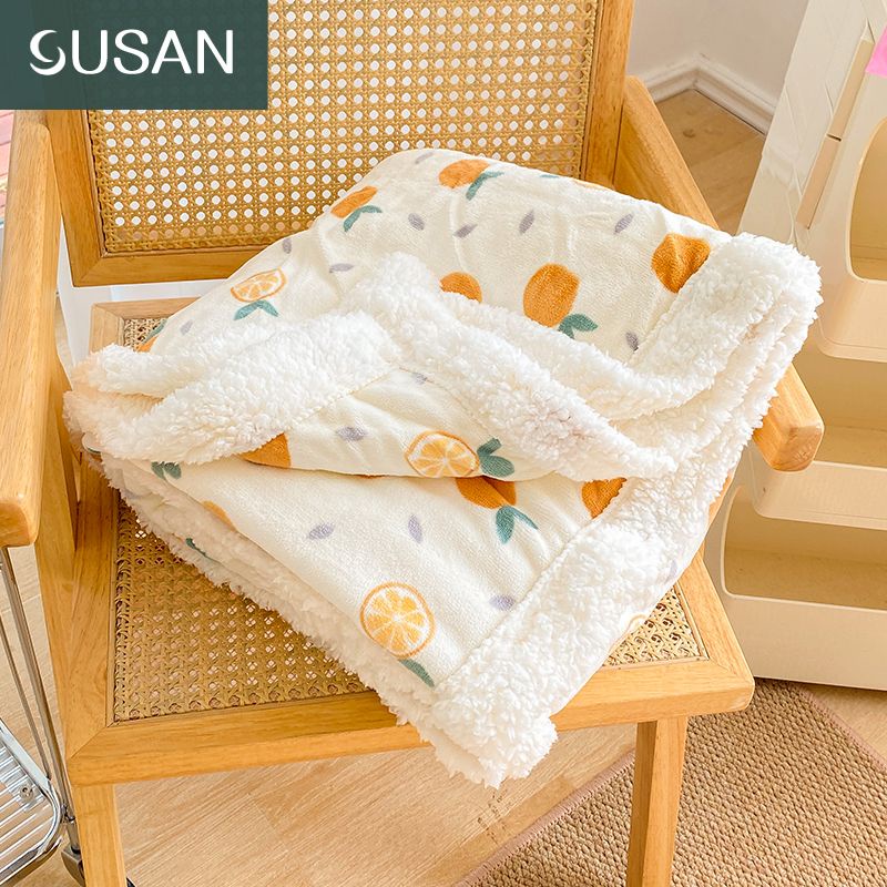 Chăn Nhung Lông Cừu Hai Lớp Dày Dặn Giữ Ấm Mùa Đông