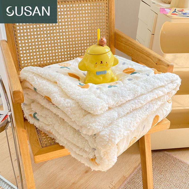 Chăn Nhung Lông Cừu Hai Lớp Dày Dặn Giữ Ấm Mùa Đông