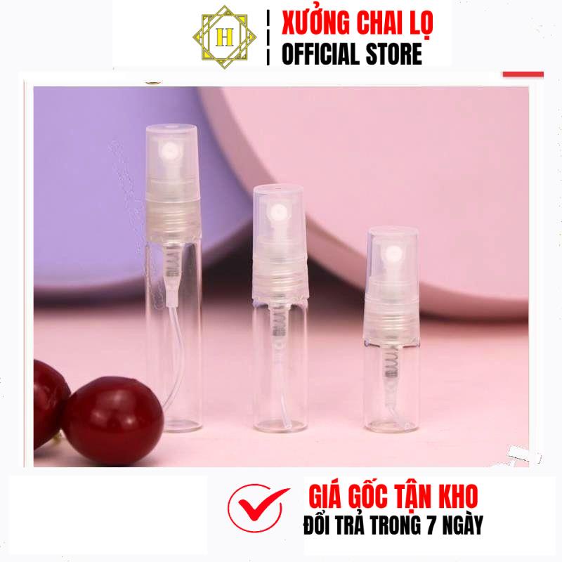 Chai Lọ Chiết Nước Hoa  HUY HA COSMETIC PACKAGING Dầu Thơm Body Mist Thủy Tinh Tròn Mini 3ml,5ml,10ml Trùm Sỉ