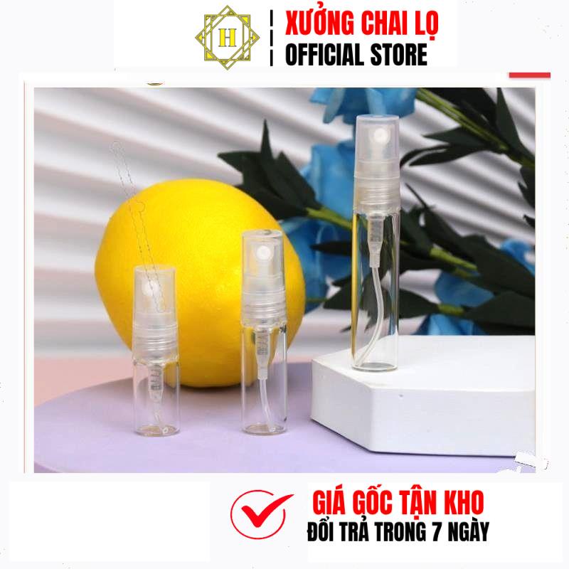 Chai Lọ Chiết Nước Hoa  HUY HA COSMETIC PACKAGING Dầu Thơm Body Mist Thủy Tinh Tròn Mini 3ml,5ml,10ml Trùm Sỉ